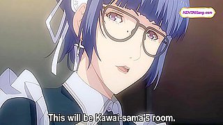 Busty nerd queen rides glasses boyfriend rough as maid hosts creamy mansion gangbang