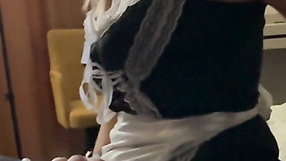 The Maid Is Fucking the Husband While the Wife Is Having Breakfast