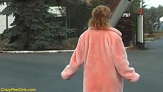 Hot Redhead Wife Pissing Outdoors - Amateur Golden Shower Fetish