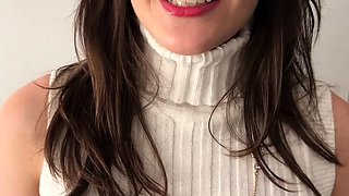 Amateur brunette teen blowjob and cumshot