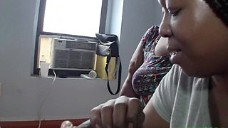 2 BBC Sluts Sucking the Cum Out