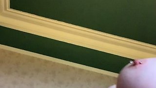 Blonde Chikita shows off her big boobs and bush