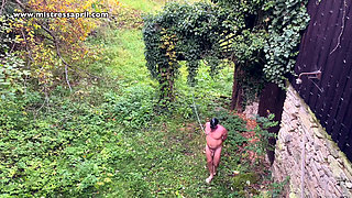 Dominatrix Mistress April - Exercise in the garden
