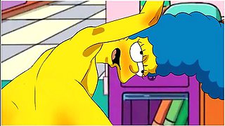 Car Toon - Marge Fucks Hard While Moaning, The Simpsons Parody