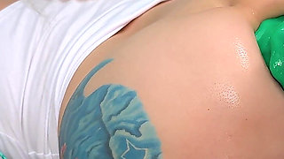 Green Monster Fuck and Creampie My Asshole