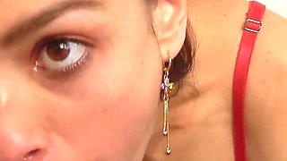 Amateur Latina Teen Sloppy Deepthroat and Creampie!