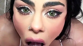 Naughty Bunny Sucks Cock and Swallows Cum POV