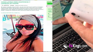 Real amateur Rosalinda flashes her big boobs and fucked