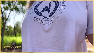 Wifey does like to flash her perfect tits