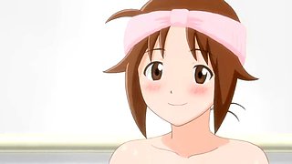 Anime girl bath
