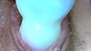 Lunaxscorpia Stretches Her Hairy Fat Pussy with Rainbow Fantasy Dildo & Fists Hard, Creams All Over