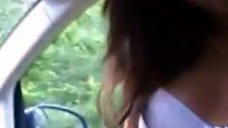 German Babe Fucked in a Car Outdoors