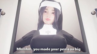 Church ladies getting down in this animated sex game playthrough
