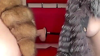 Fur Fetish Webcam Show with My Girlfriend, Strap-on Lesbian