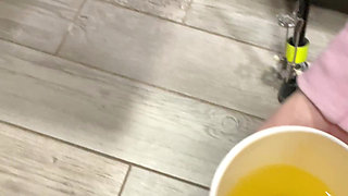 Weeing Around the World! Pissing in a Paper Cup in Canada