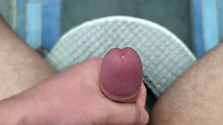 I jerk off my tender cock and cum