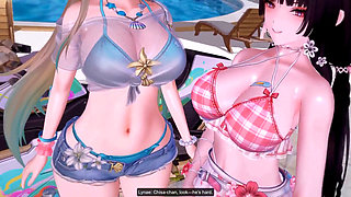 Wuthering Waves - Chisa and Lynae Slutty Ride Turns Into BBC Sex Gangbang - 3D Hentai Animations