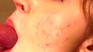 Close up Blowjob with Cum in Mouth