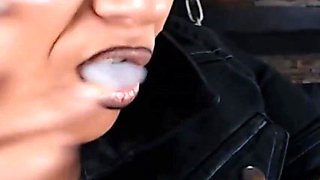 smoking lipstick spit mistress