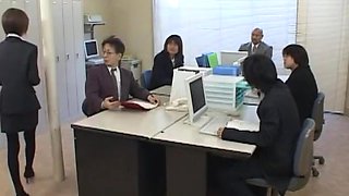 Best Japanese chick Hina Wakara in Fabulous Secretary, Threesomes JAV clip