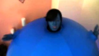 Latex slut solo anal masturbation