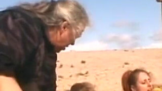Fat ass and spanking, on the beach part 2