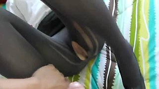 Angel The Dreamgirl Horny Selfie Creampie in Office with High Heels and Nylons