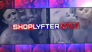 Shoplifter Christie Stevens gets plowed by loss prevention officers and her own sonny!
