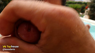 She Couldn't Resist Him by the Pool - Real Couple POV Blowjob