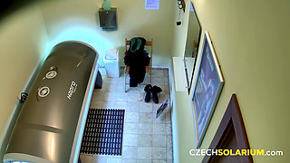 Czech Solarium 51: Hot MILF Shows off Her Body in Solarium