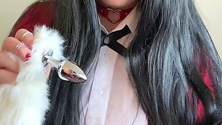 Amateur striptease and Solo masturbation