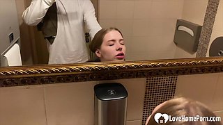 Having sex in the public bathroom is fun