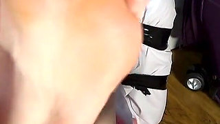 Office Boss Who Breaks: Rope Tied Foot Job. Tape Gag Keeps Me Quiet!