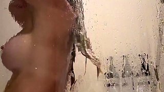 Cute curly brunette solo webcam masturbation