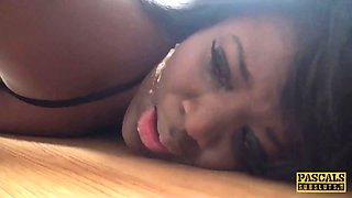 Pascalssubsluts - big boobed black sub Eden Adore fucked toughly