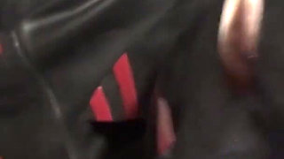 Latex Danielle in latex mask massage his toy