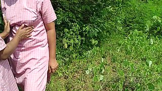 School Girl in Uniform Lesbian Outdoor Orgasm