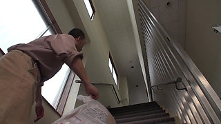 Newlywed Big-titted Wife Caught Masturbating and Fucked by the Manager - Kiuchi Rina