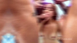 The innocent girl SUSSY SWEET is penetrated by 2 monster cocks