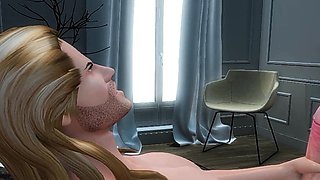 Two 3d cartoon cuties are ready for their bath