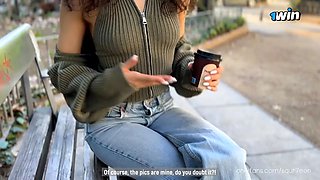 Curly beauty in wet panties from Tinder yearned for a hard dick very much