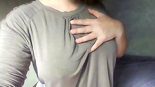 Big-Titted Blonde Latina Touches Her Boobs Solo on Webcam