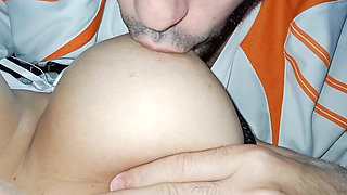 My husband is addicted to sucking my big natural tits that's why I always love him, my nipples get big and hard part 2