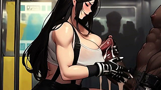 Tifa Searches for Dick on the Train