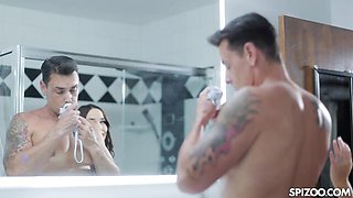 Unapproachable Ryan Driller and Rissa May at storyline scene