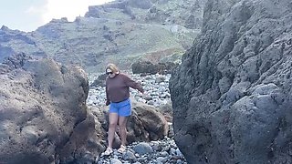 Desperate Emma Voyeur Peeing on Beach Public Outdoor Pissing Compilation