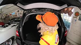 Sunday Hottie's Busty Brunette Passion in a Sultry Tale