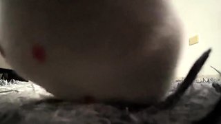 Japanese babe and a cucumber in masturbation fun