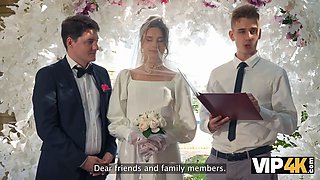 Vip4k. bride was fucked hard and got buttfuck internal cumshot while guests were witnessing