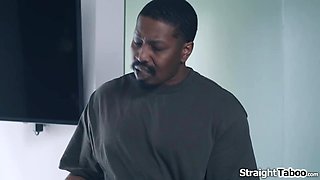 Black stepdaddy gives me an ass spanking